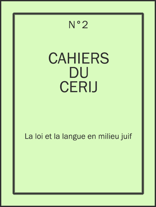 La langue et ses espèces. De celle des juifs comme création continuée